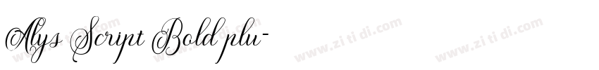 Alys Script Bold plu字体转换
